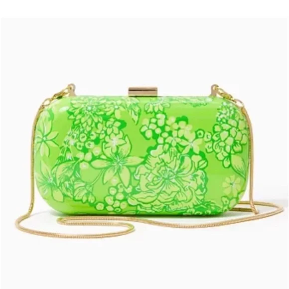 NEW LILLY PULITZER Purse Crossbody Limeade It’s a Spring Thing Clutch. - Picture 15 of 16